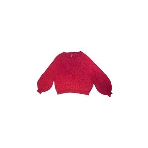 Free People Bright Pink Balloon Sleeved Sweater - Women’s Size Medium